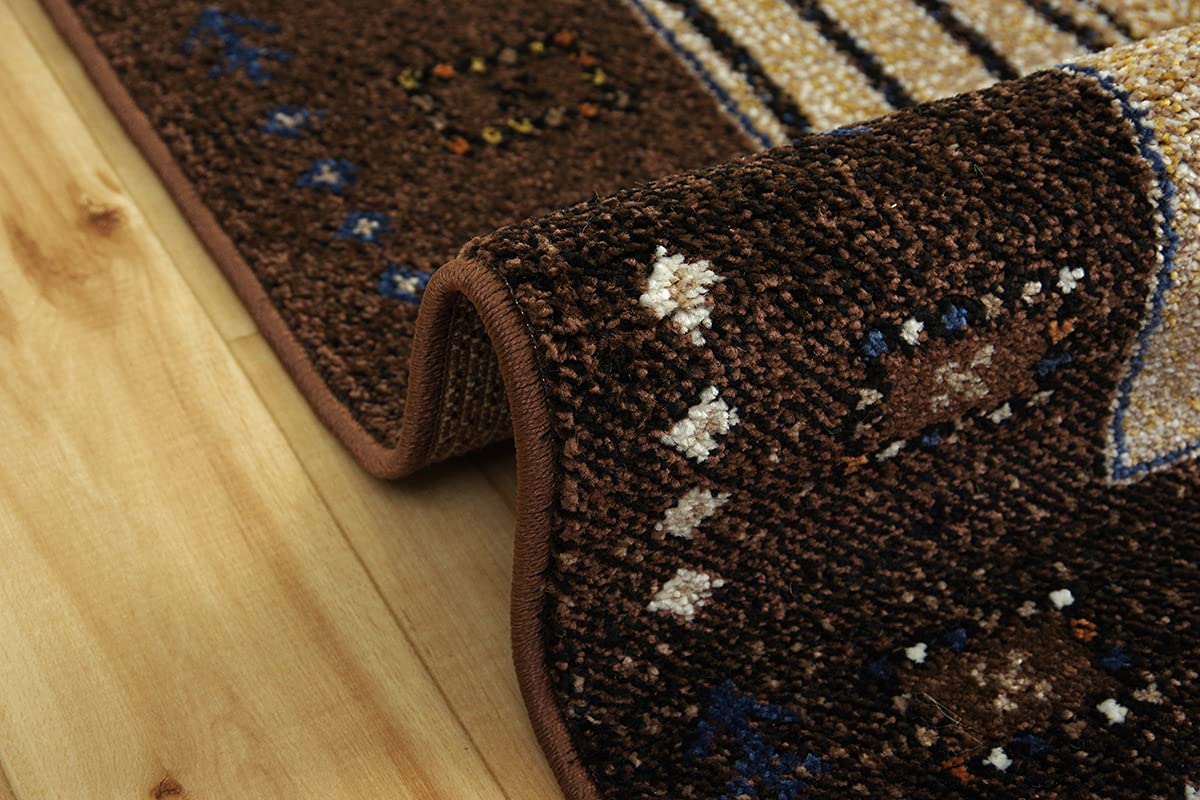 ギャッベ柄 ラグ イビサ 160x230cm ブラウン ウィルトンラグ イビサ トルコ製 ギャッベ柄｜イケヒコ公式通販